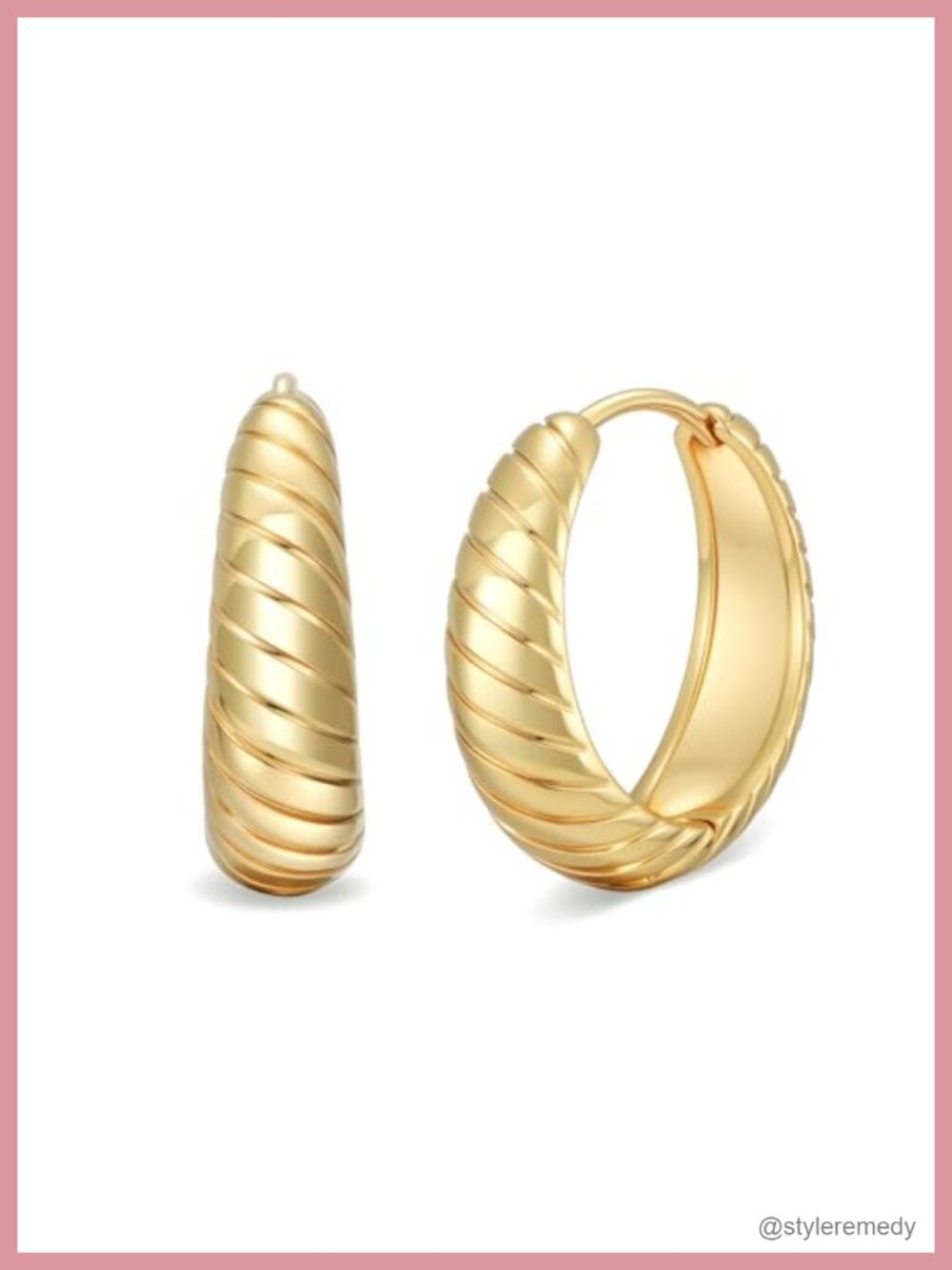 Gold Plated Hoop Earrings Teardrop Hypoallergenic Womens Jewelry